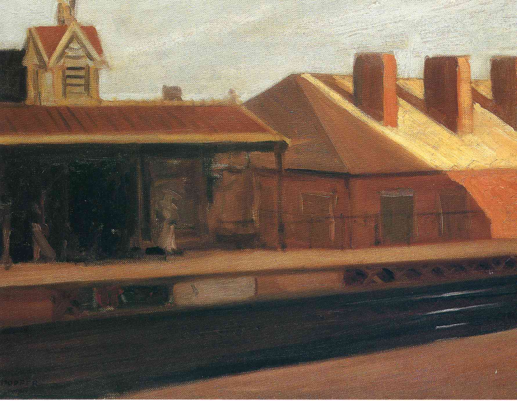 《高架列车站》爱德华·霍普作品介绍及画作含义/创作背景